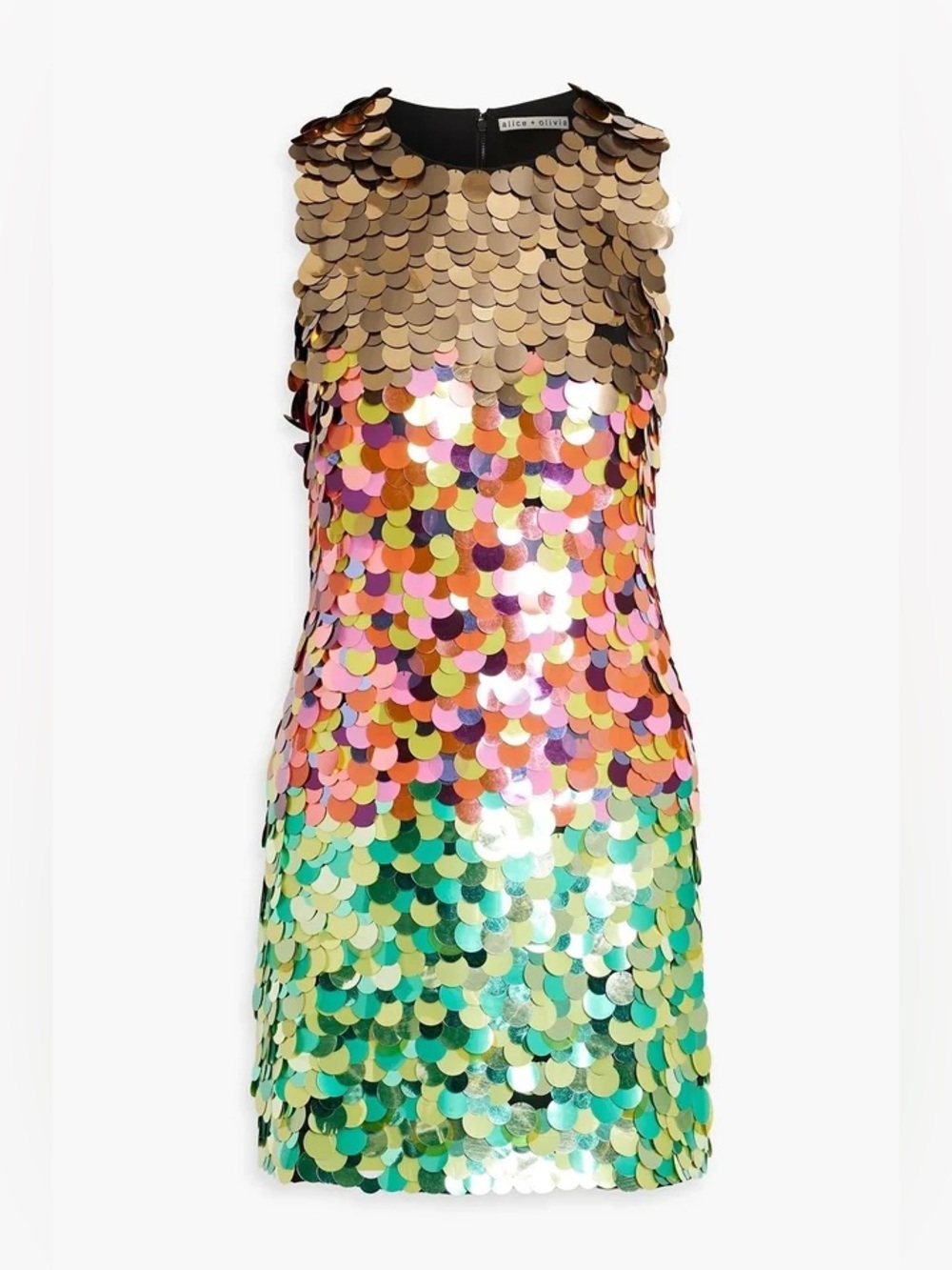 🆕 ALICE + OLIVIA Clyde Embellished Shift Mini Dress Sz 8